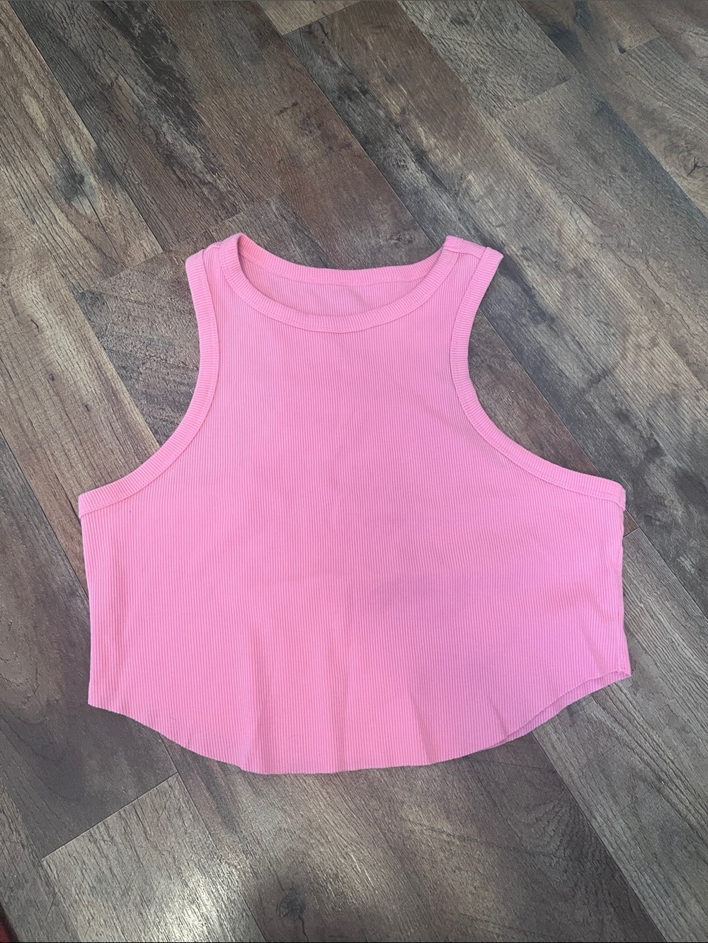 wild fable Pink Ribbed Cropped Tank